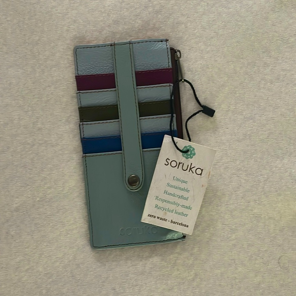 Soruka Colorful Recycled Leather Wallet - New with Tags
